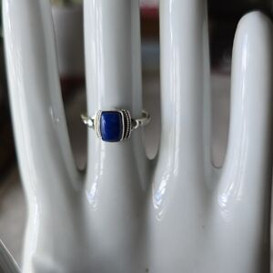 925 Sterling Silver Lapis Lazuli Ring~Sz 8